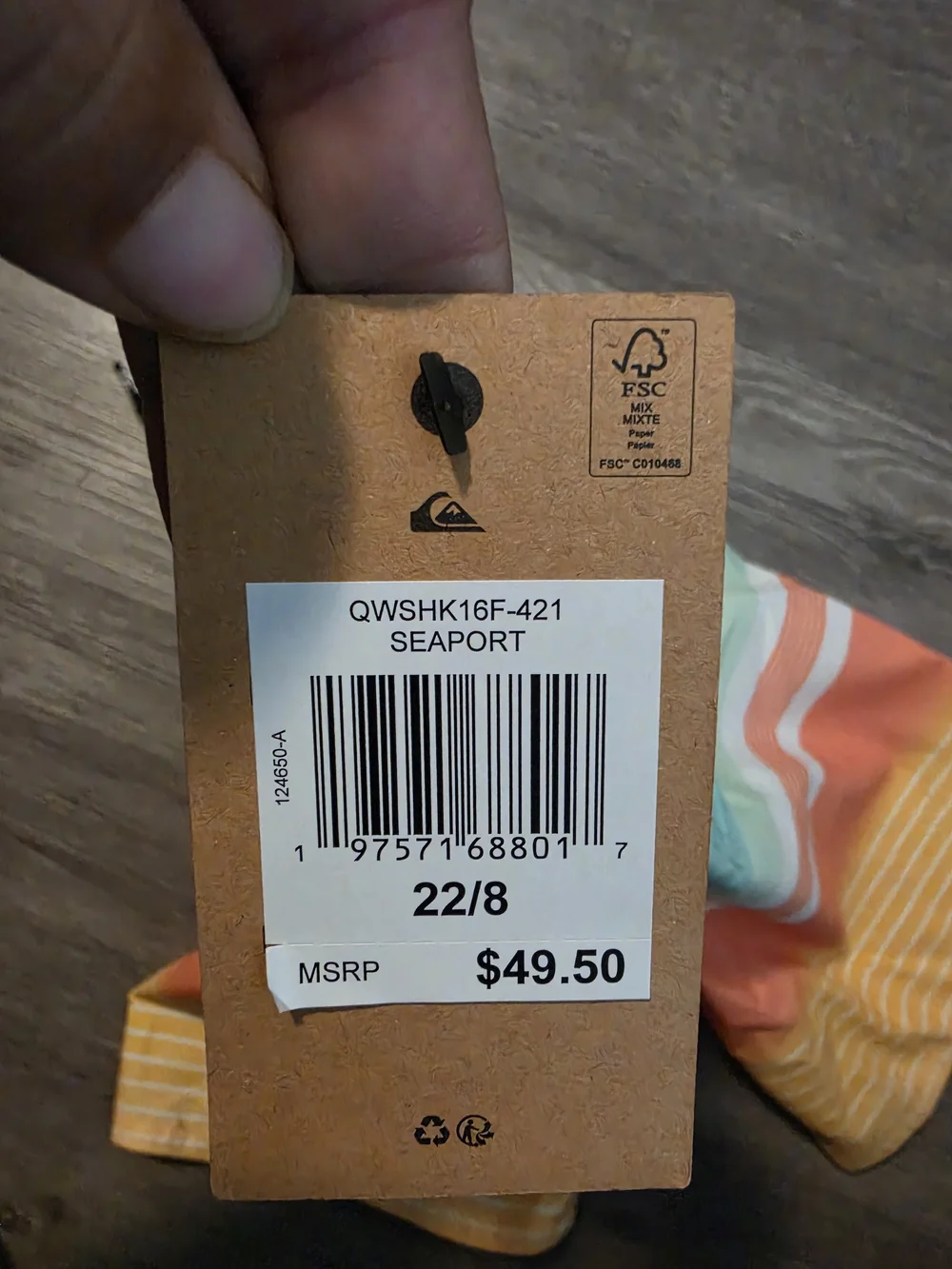 Quiksilver Striped Swim Trunks in Orange, Yellow & Aqua